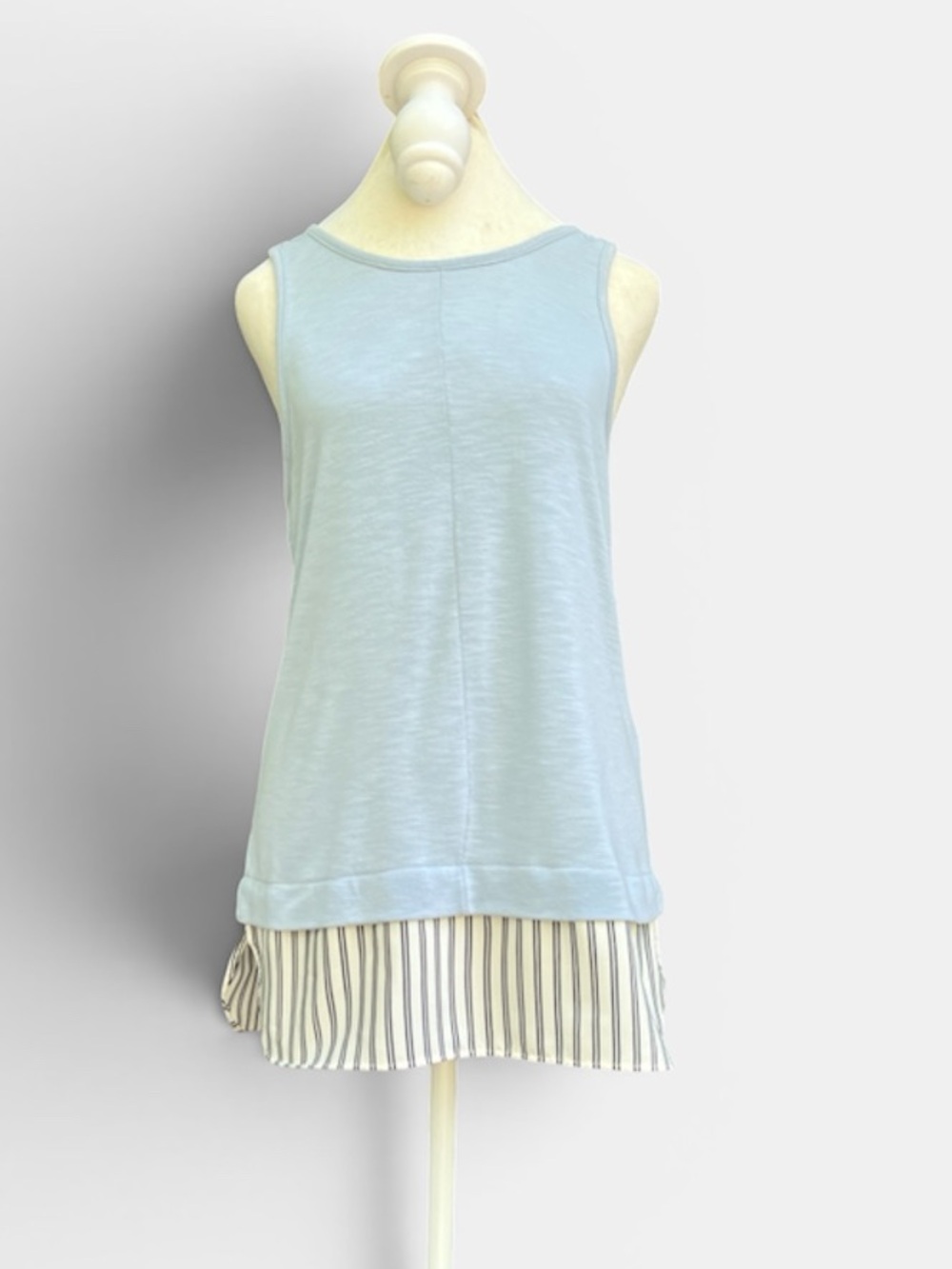 J. Crew Sleeveless Layered Detail Tank in Blue Size Small - Picture 2 of 7
